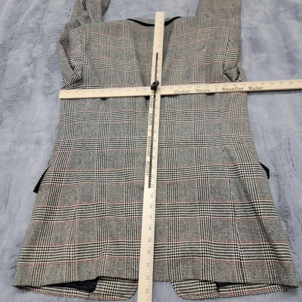 Vintage 80s Redwood Ross Blazer Mens 42S‎ Gray Plaid Wool Tweed Sport Coat